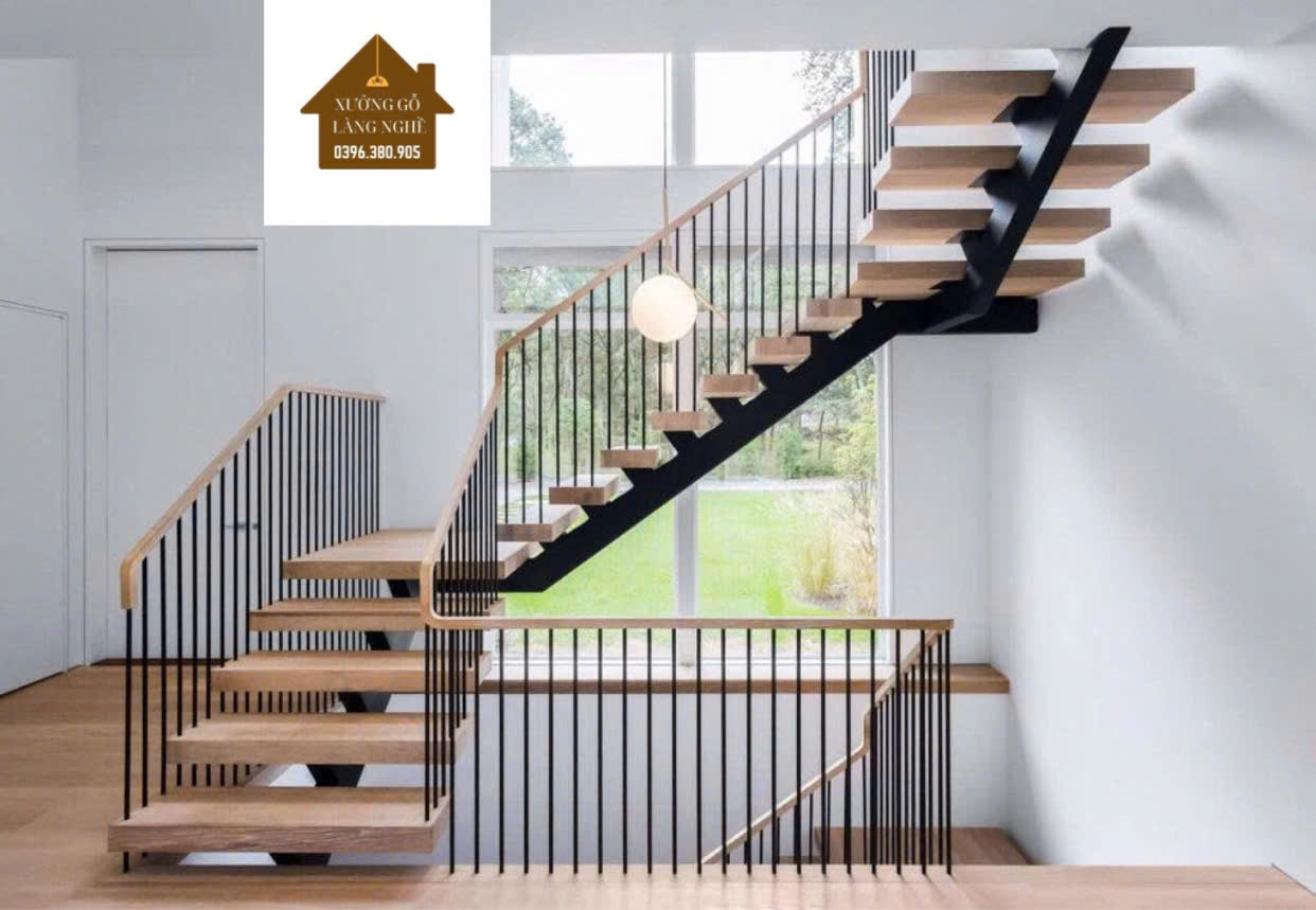 Cầu thang gỗ tay vịn sắt đẹp , mẫu mới chất liệu gỗ tự nhiên, cầu thang xương cá, cầu thang đẹp hiện đại . Tay vịn sắt đẹp hiện đại